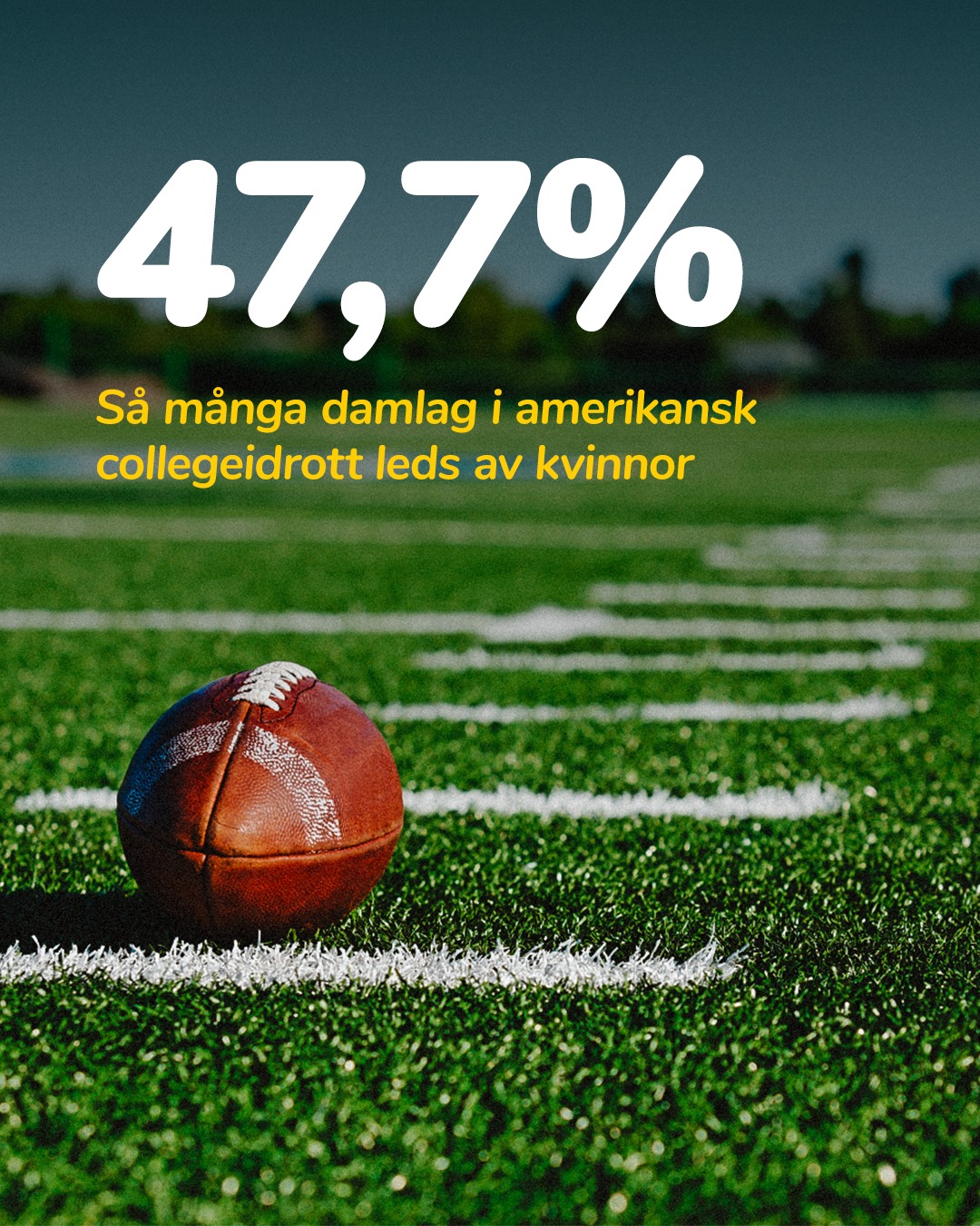 I amerikansk collegeidrott leds 47,7 % av damlagen av kvinnliga tränare.

Det är den högsta siffran sedan mätningarna startade.

Ett tecken på att förändring är möjlig när strukturer förändras.

Källa: Women in College Coaching Report 2025.