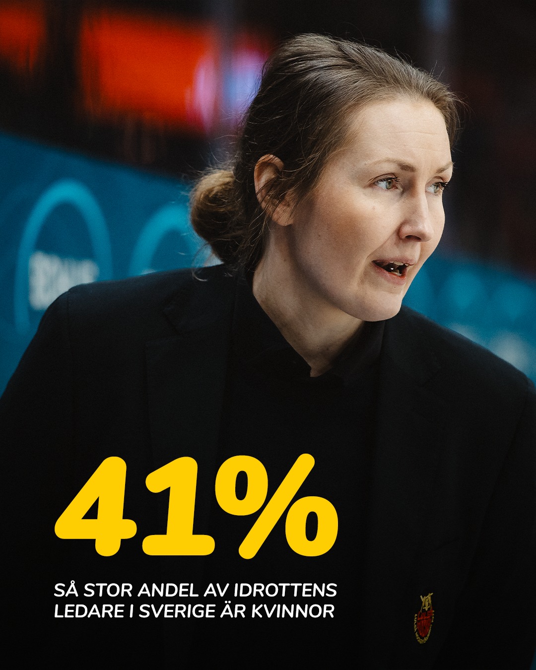 I svensk idrott är 41 % av alla ledare kvinnor.

Men när man tittar på elitnivå sjunker siffran tydligt.

Ju högre nivå.
Desto färre kvinnor.

Källa: Riksidrottsförbundet Statistik 2025.