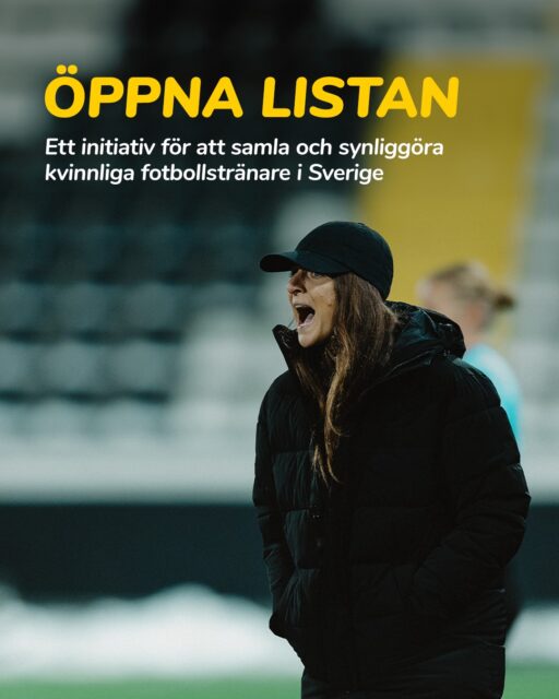 Elitfotboll Dam arbetar nu med att samla alla kvinnliga fotbollstränare i Sverige i en gemensam lista - Öppna Listan.
Syftet är att synliggöra, stärka och skapa fler möjligheter för kvinnliga tränare, oavsett nivå eller var i landet man verkar.
Just nu är vi 111 tränare i listan, men vi vet att det finns många fler där ute.
Hjälp oss gärna att sprida registreringsformuläret till kvinnliga fotbollstränare du känner.
Varför en lista?
• Samla information
• Synliggöra kvinnliga tränare i Sverige
• Kartlägga utbildningsnivå
• Bjuda in till aktiviteter och nätverk
• Bygga en rekryteringsbas för utbildning och uppdrag
Registrering hittar du i vår bio. 👆
